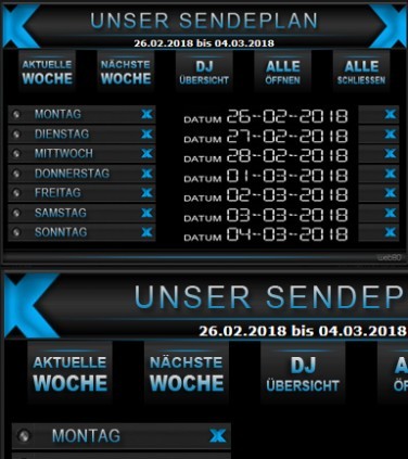 Sendeplan Edition X  Sendeplan Edit. X001 Sendeplan Edit. X001