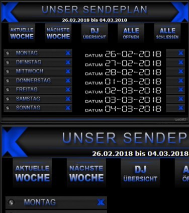 Sendeplan Edition X  Sendeplan Edit. X002 Sendeplan Edit. X002