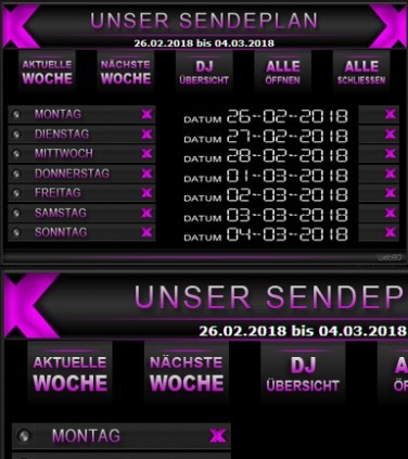 Sendeplan Edition X  Sendeplan Edit. X005 Sendeplan Edit. X005