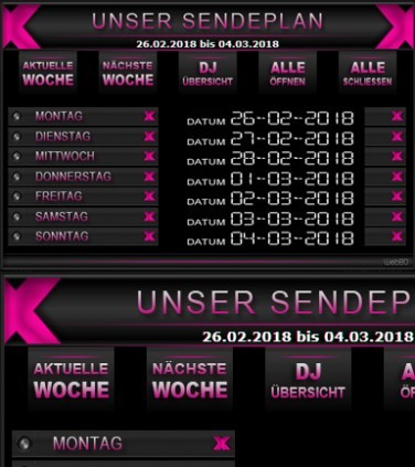 Sendeplan Edition X  Sendeplan Edit. X006 Sendeplan Edit. X006